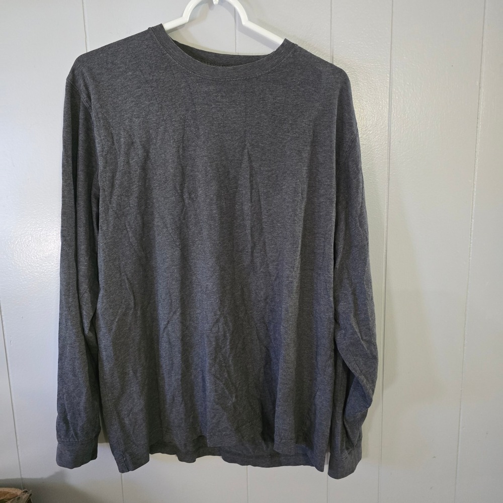 L.L.Bean Long Sleeve‎ T-Shirt Mens M Gray Traditional Fit 224603 Cotton